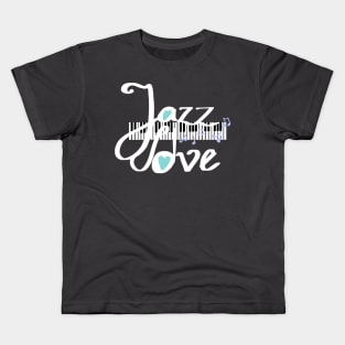 Jazz music love - piano Kids T-Shirt